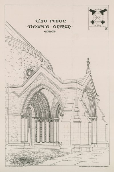 El pórtico de la Iglesia del Temple de English School