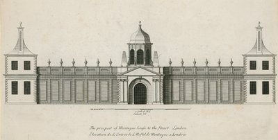 La perspectiva de Casa Montague hacia la calle, Londres de English School