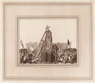 La demolición de la Cruz de Cheapside el 2 de mayo de 1643 de English School