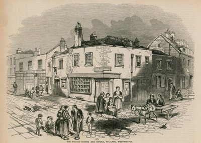 La escuela de harapos y refugio, Pye Lane, Westminster, Londres de English School