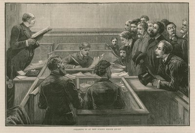 Los recientes disturbios en Londres: Juramento en el Tribunal de Policía de Bow Street de English School