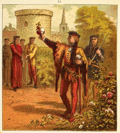 Las rosas rojas y blancas, ilustración de 