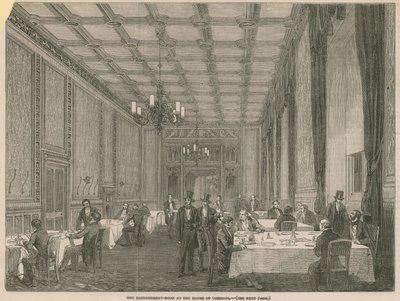 La sala de refrescos en la Cámara de los Comunes de English School