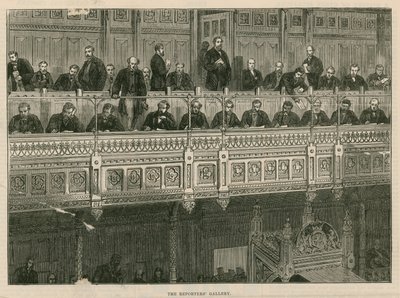 La galería de reporteros en la Cámara de los Comunes de English School