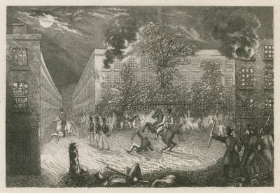 Los disturbios en Bristol, 1831 de English School