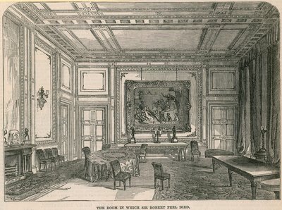 La habitación en la que murió Sir Robert Peel de English School