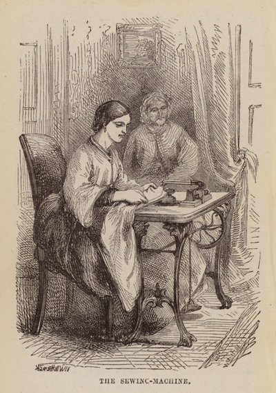 La máquina de coser (grabado) de English School
