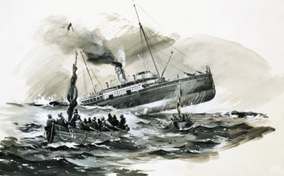 El hundimiento del vapor Steller en 1899 de English School