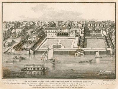 La fachada sur de Somerset House con sus extensos jardines de English School