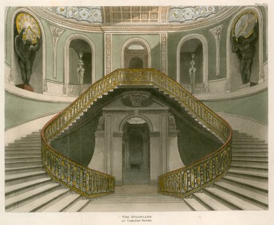 La escalera en Carlton House, Londres de English School