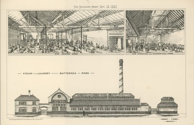 La lavandería a vapor en Battersea Park de English School
