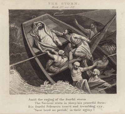 La tormenta, Marcos IV, versículo 38 de English School