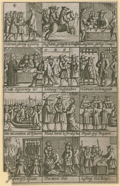 La historia de Edward Coleman, juzgado por traición el 27 de noviembre de 1678 de English School