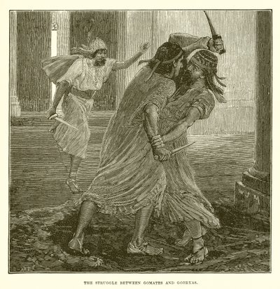 La lucha entre Gomates y Gobrias de English School