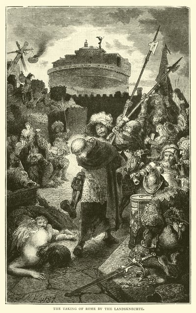 La toma de Roma por los Lansquenetes de English School