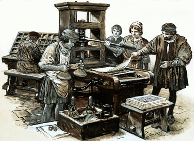 La tercera imprenta en Inglaterra se instaló en St. Albans en 1480 de English School