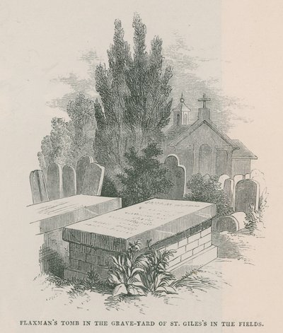 Tumba de John Flaxman en el cementerio de St Giles en los Campos de English School