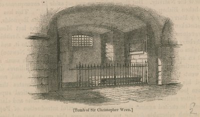 La tumba de Sir Christopher Wren de English School