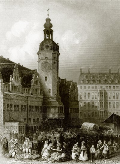 El ayuntamiento y la plaza del mercado, Leipzig de English School