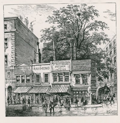 El árbol en la esquina de Wood Street, Londres de English School