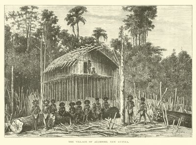 El pueblo de Alambori, Nueva Guinea de English School
