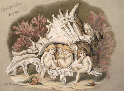 Los bebés de agua, c.1880 de English School