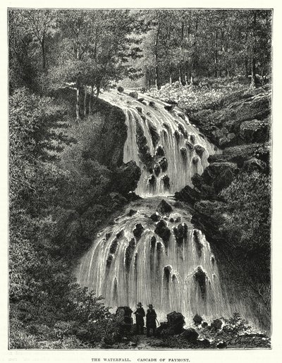La cascada de Faymont (grabado) de English School