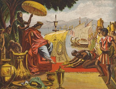La riqueza del rey Salomón (litografía en color) de English School
