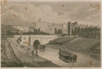 La entrada oeste al túnel del Canal de Regent, Islington, Londres de English School