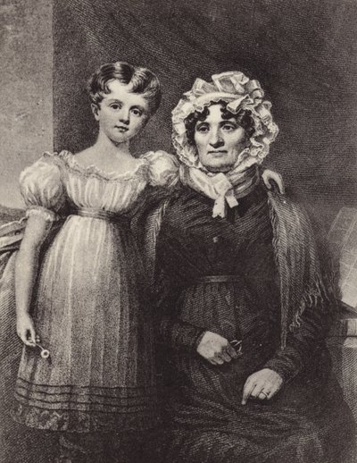La viuda y la nieta de Robert Burns de English School