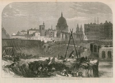 Las obras del Ferrocarril de Extensión Metropolitana en Smithfield de English School