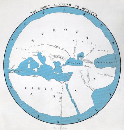 El mundo según Hecateo, publicado por John Murray de English School