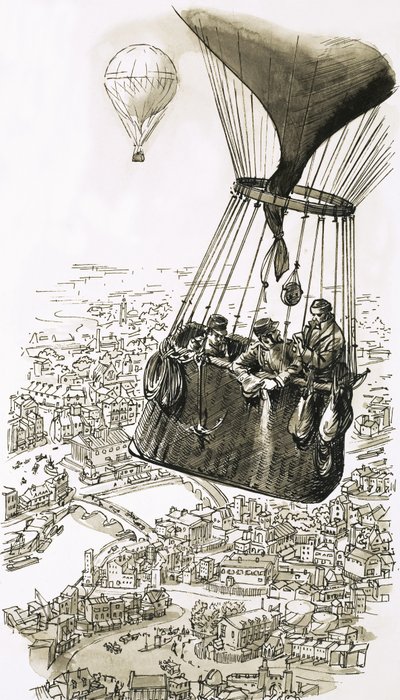 El primer servicio regular de correo aéreo del mundo se estableció en 1870 de English School