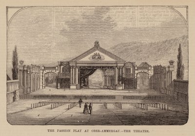 Teatro de la Pasión de Oberammergau, Baviera (grabado) de English School