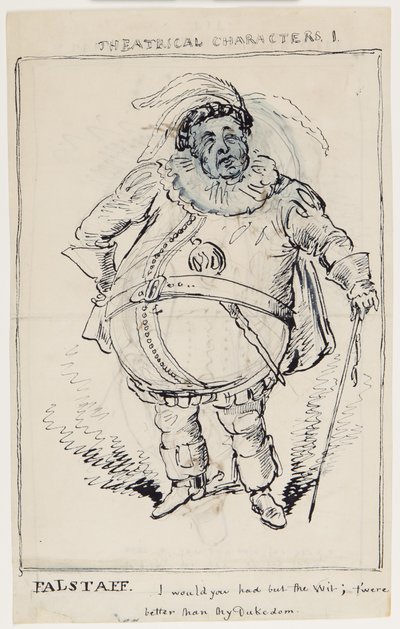 Personajes Teatrales 1: Falstaff, c.1825 de English School