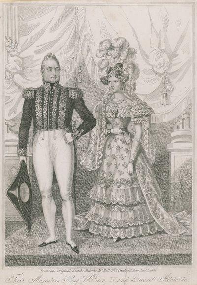 Sus Majestades el Rey Guillermo IV y la Reina Adelaida de English School