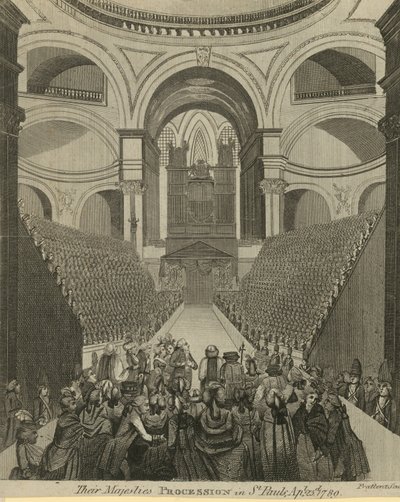 Procesión de sus majestades en la Catedral de San Pablo de English School