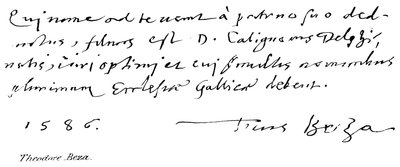 Theodore Beza de English School
