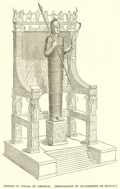 Therone de Apolo en Amyklai (Restauración por Quatremere de Quincy) de English School