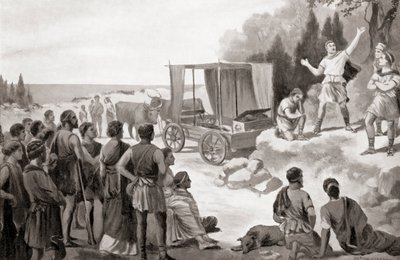 El carro de Thespis, de la Historia de las Naciones de Hutchinson, pub.1915 de English School