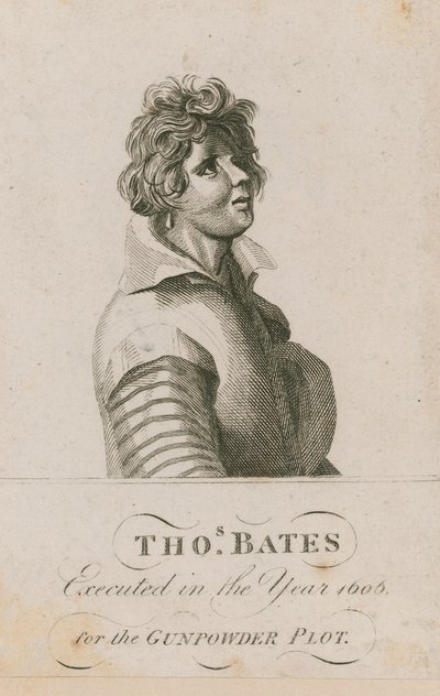 Thomas Bates, ejecutado en el año 1606 por la Conspiración de la Pólvora de English School
