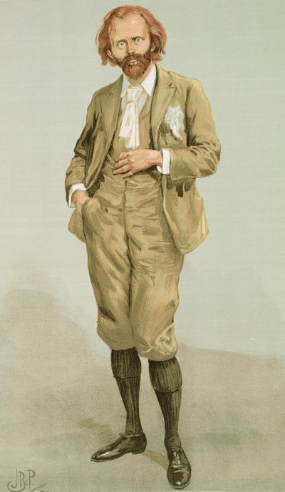 Thomas Hall Caine (1853-1931) ilustración de Men of the Day, publicada en Punch Magazine, julio de 1896 de English School