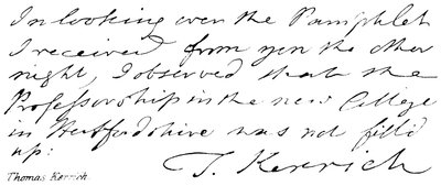 Thomas Kerrich de English School