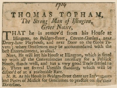 Thomas Topham, el hombre fuerte de Islington de English School