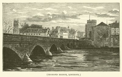 Thomond Bridge, Limerick (grabado) de English School