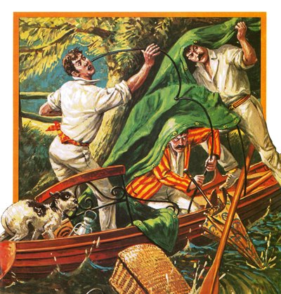 Tres hombres en un bote de English School