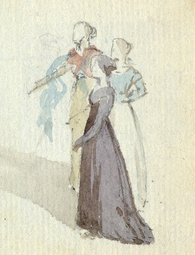 Tres mujeres, c.1825 de English School