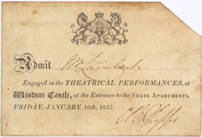 Entrada para una representación teatral de English School