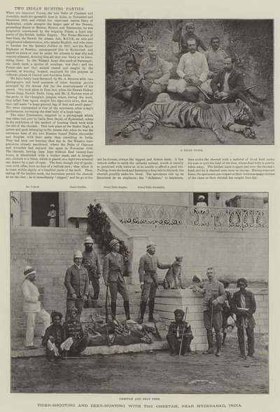 Caza de Tigres y Ciervos con el Guepardo, cerca de Hyderabad, India de English School