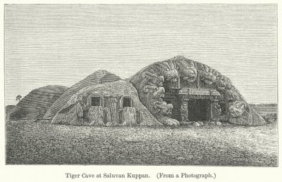 Cueva del Tigre en Saluvan Kuppan (grabado) de English School